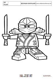lego-ninja boyama sayfaları